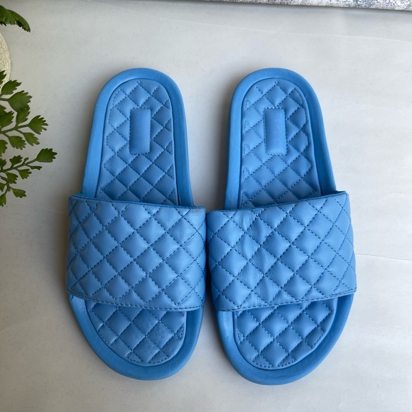 APL Lusso Quilted Slide Coastal blue  Sandals womens 6 - Picture 4 of 13